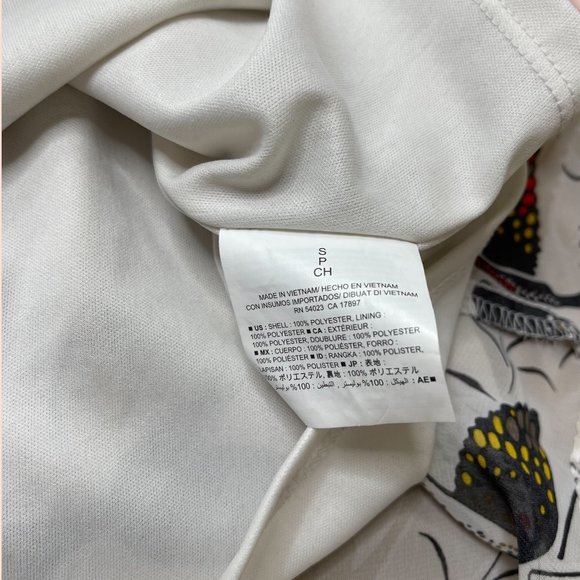 Old Navy Womens Skirt Small S Short White Black Bird Lined Elastic Waist - Picture 7 of 8